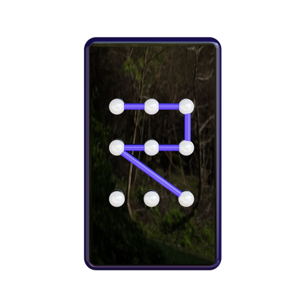 Mobile Pattern Lock  3D Icon