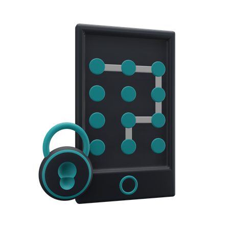 Mobile Pattern Lock  3D Icon
