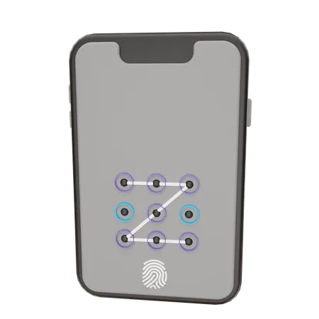 Mobile Pattern Lock  3D Icon