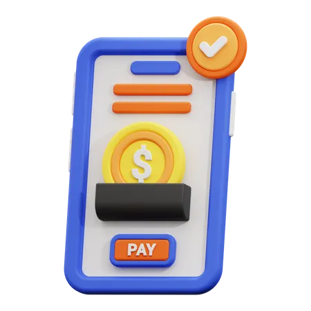 3 D Mobile Payment Icon 3D Icon