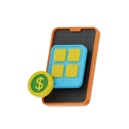 Mobile Payment  3D Icon