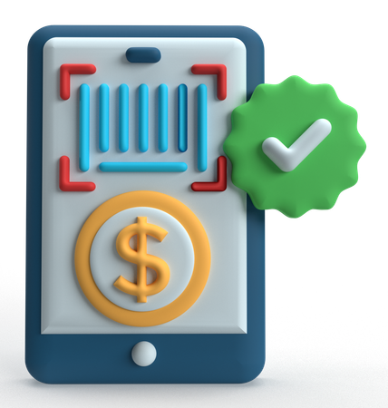 Mobile Payment  3D Icon