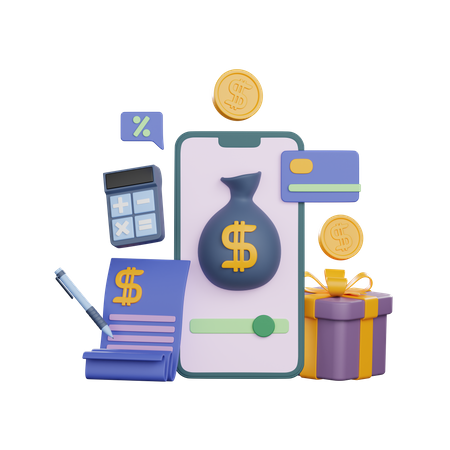 Mobile Payment  3D Icon