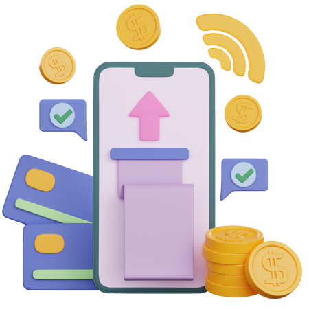 Mobile Payment  3D Icon