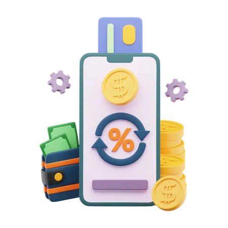 Mobile Payment  3D Illustration