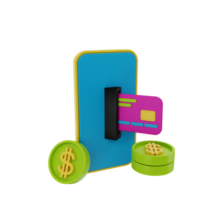 Mobile Payment  3D Illustration