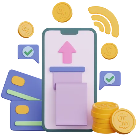 Mobile Payment  3D Illustration