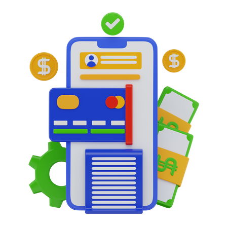 Mobile Payment  3D Illustration