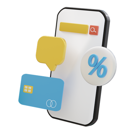 Mobile payment  3D Illustration