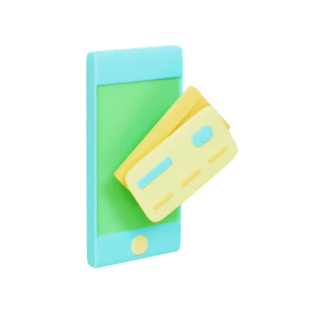 Mobile Payment With Pastel Color Style 3D Illustration