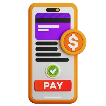 Mobile Payment 3 D Shopping Illustration 3D Icon