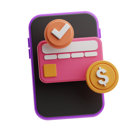 Mobile Payment App  3D Icon