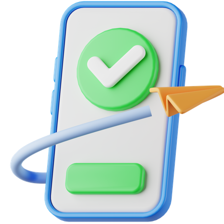 Mobile Payment Done  3D Icon