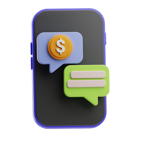 Mobile Payment Interaction  3D Icon