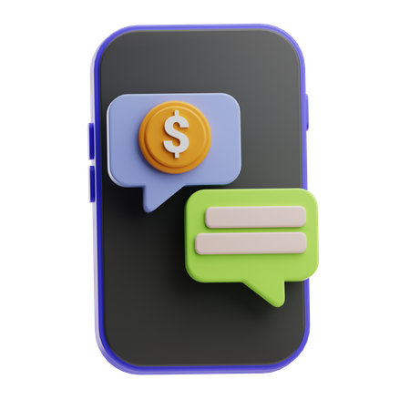 Mobile Payment Interaction  3D Icon