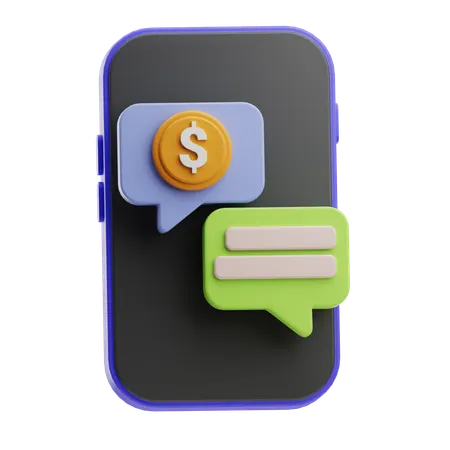 Mobile Payment Interaction  3D Icon