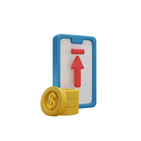 Mobile Payment Outflow  3D Icon