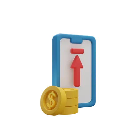 Mobile Payment Outflow  3D Icon