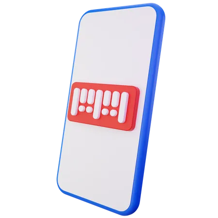 Mobile Payment Scan  3D Icon