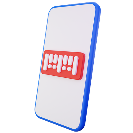 Mobile Payment Scan  3D Icon