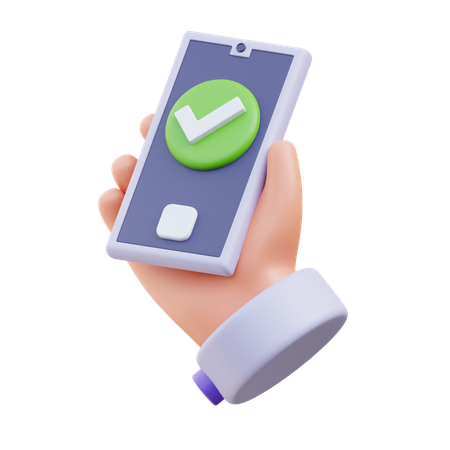 Mobile Payment Success  3D Icon