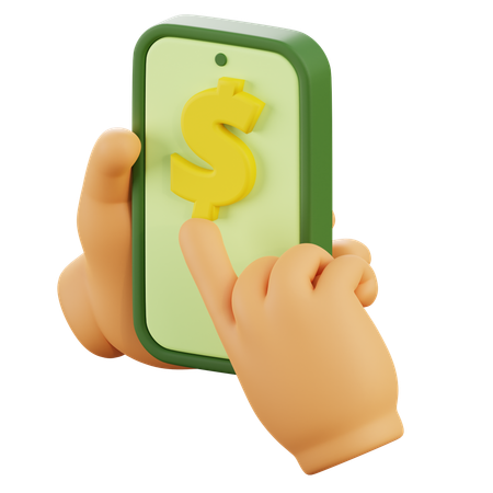 Mobile Payment Transaction  3D Icon