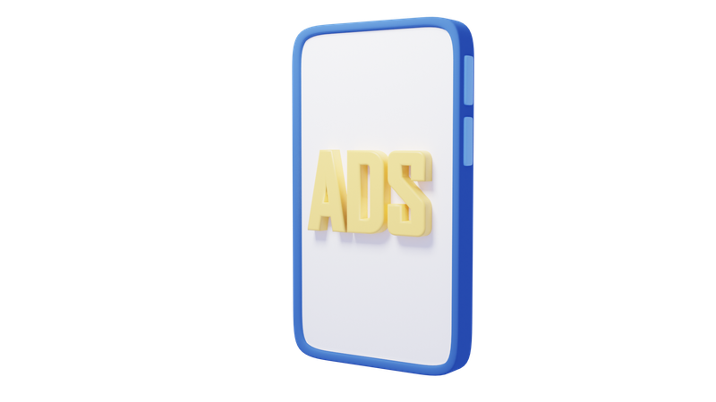 Mobile Phone Advertising  3D Icon