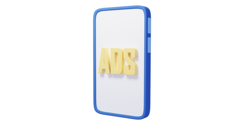 Mobile Phone Advertising  3D Icon