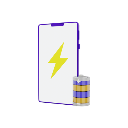 Mobile Phone Battery  3D Icon