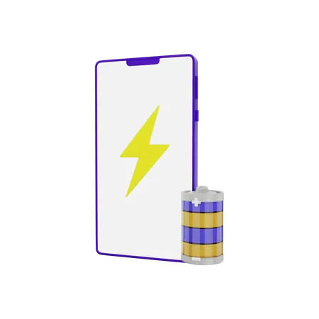 Mobile Phone Battery  3D Illustration