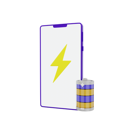 Mobile Phone Battery 3D Illustration