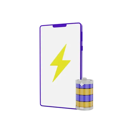 Mobile Phone Battery 3D Illustration
