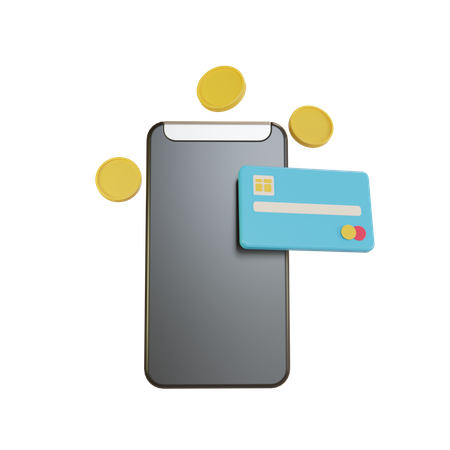 Mobile phone transaction  3D Icon