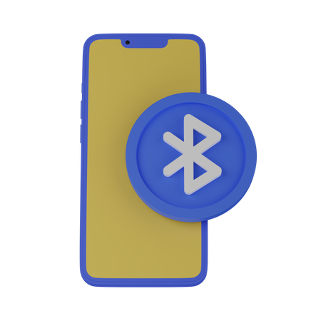 Mobile phone with bluetooth  3D Icon