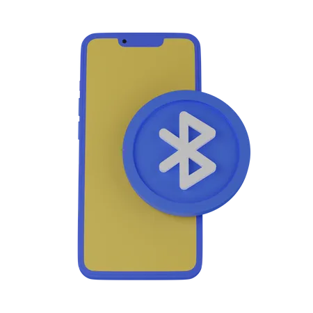 Mobile phone with bluetooth  3D Icon