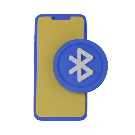 Mobile phone with bluetooth  3D Icon