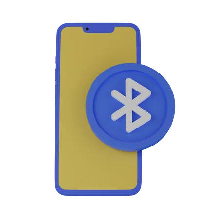 Mobile phone with bluetooth 3D Icon