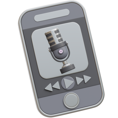 Podcast mobile  3D Icon
