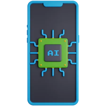 Mobile Processor  3D Icon