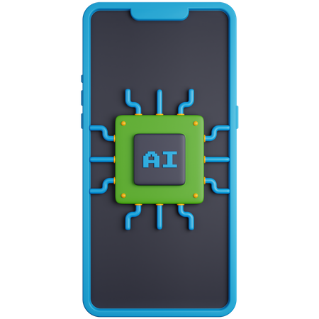 Mobile Processor  3D Icon