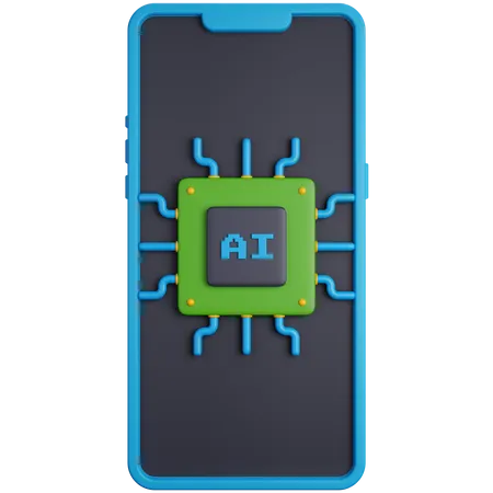 Mobile Processor  3D Icon