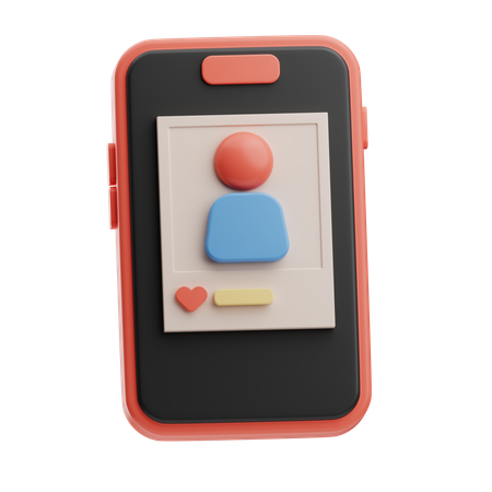 Mobile Profile  3D Icon