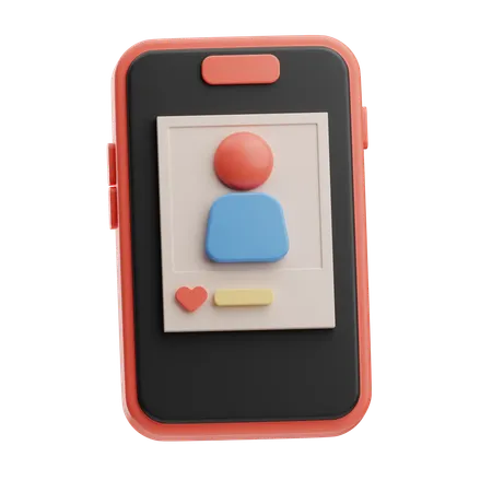 Mobile Profile  3D Icon