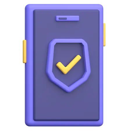 Mobile Protection  3D Icon