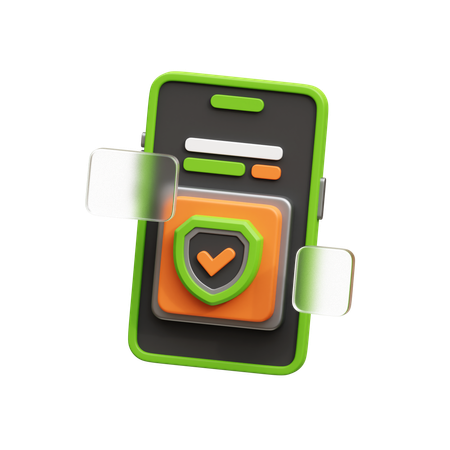 Mobile Protection  3D Icon