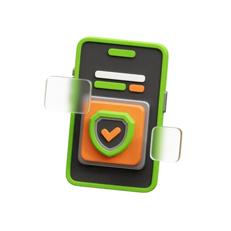 Mobile Protection  3D Icon