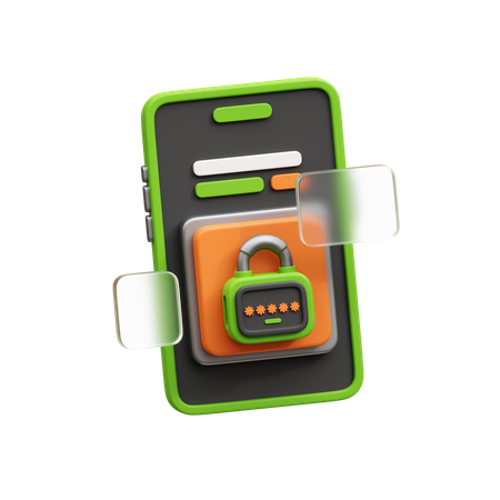 Mobile Protection  3D Icon