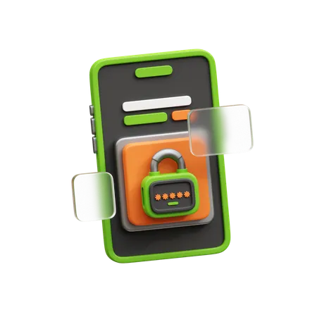 Mobile Protection  3D Icon