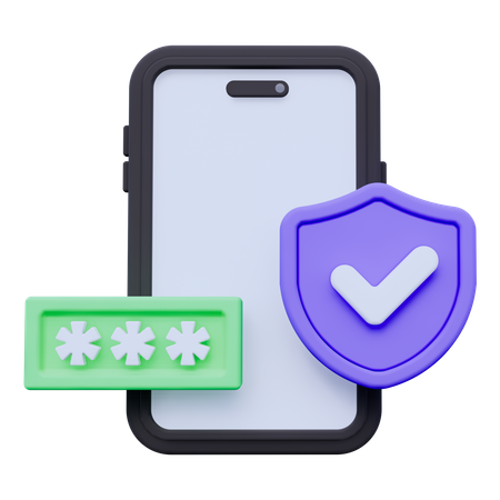 Mobile Protection  3D Icon