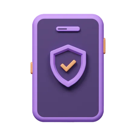 Mobile Protection  3D Icon